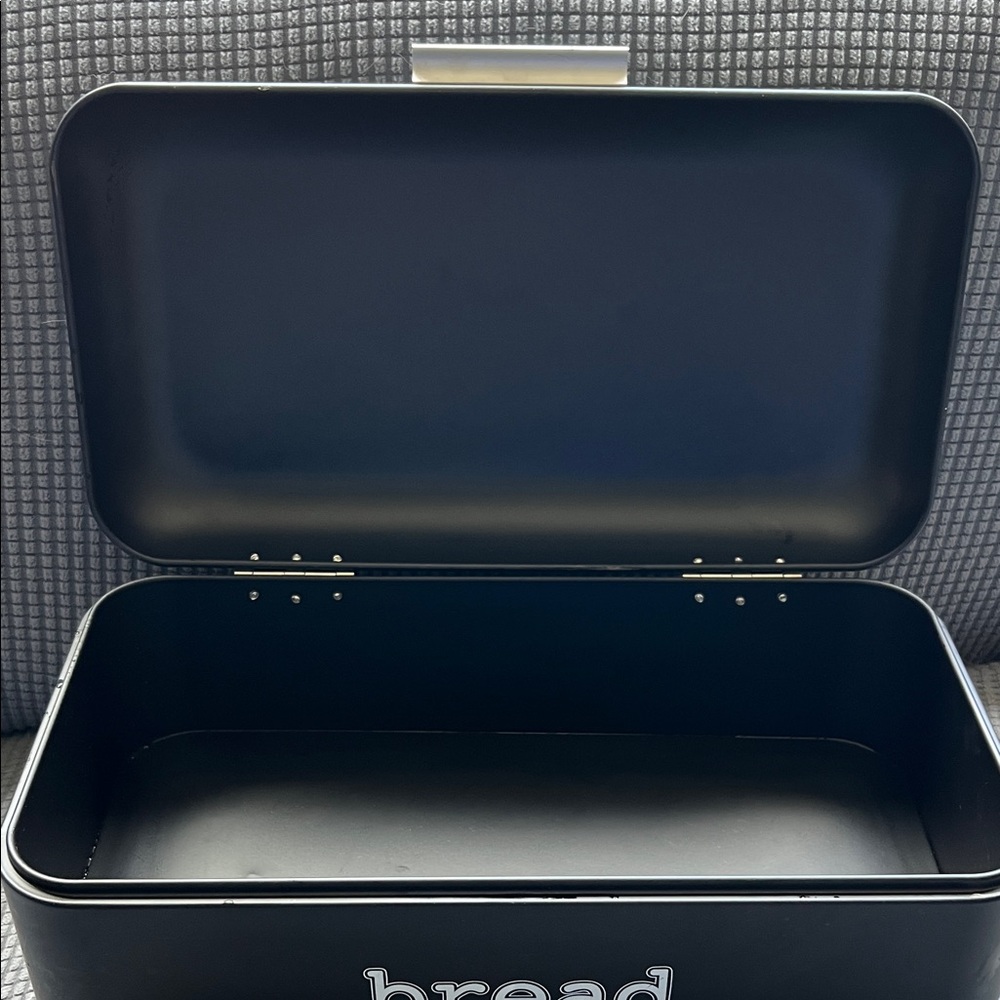 Modern Navy Metal Bread Box - Picture 2 of 7